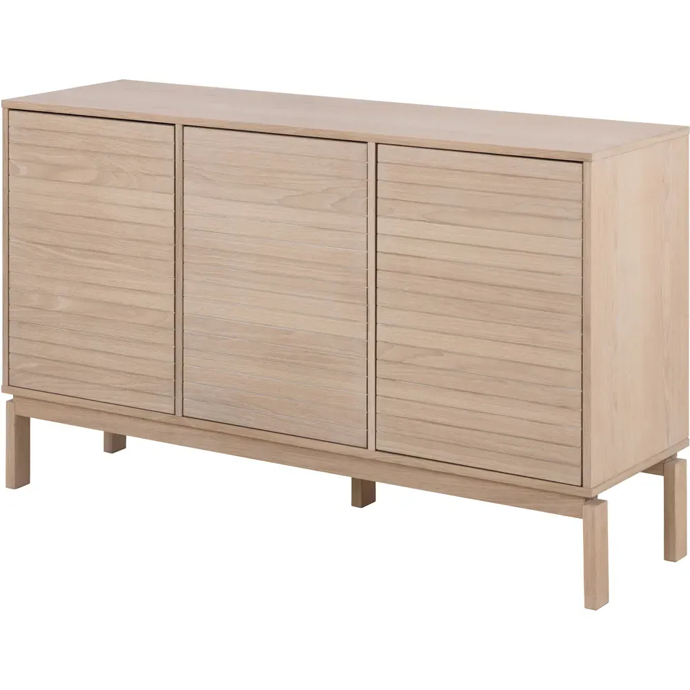 Florence Linley 3 Door Sideboard - White, Oak