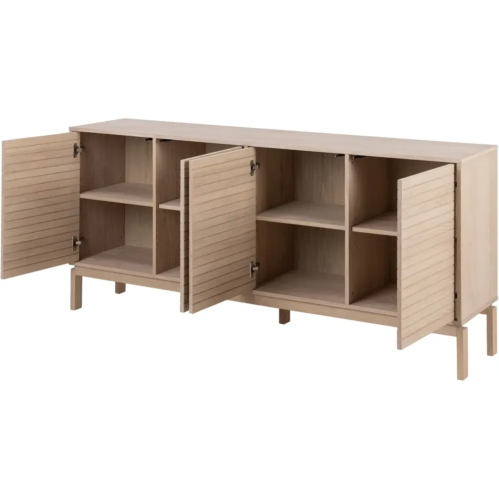 Florence Linley 4 Door Sideboard - White, Oak