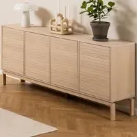 Florence Linley 4 Door Sideboard - White, Oak