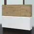 Florence Luci 6 Door Storage Cabinet with LED Lighting - White, Oak
