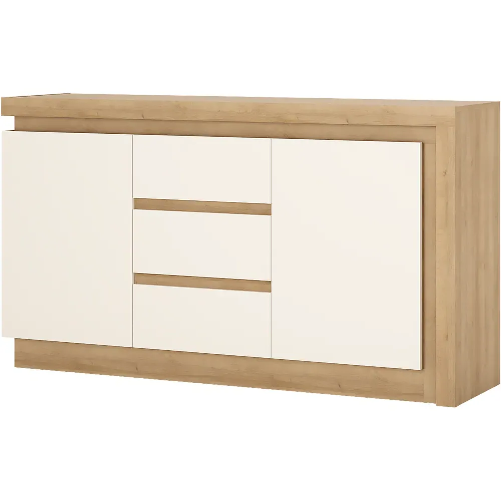 Florence Lyon 2 Door 3 Drawer Sideboard with LED - Riviera Oak