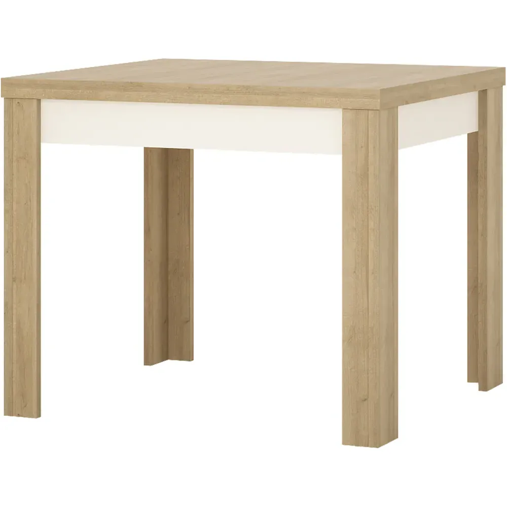 Florence Lyon 4 Seater Extendable Dining Table - Oak, White