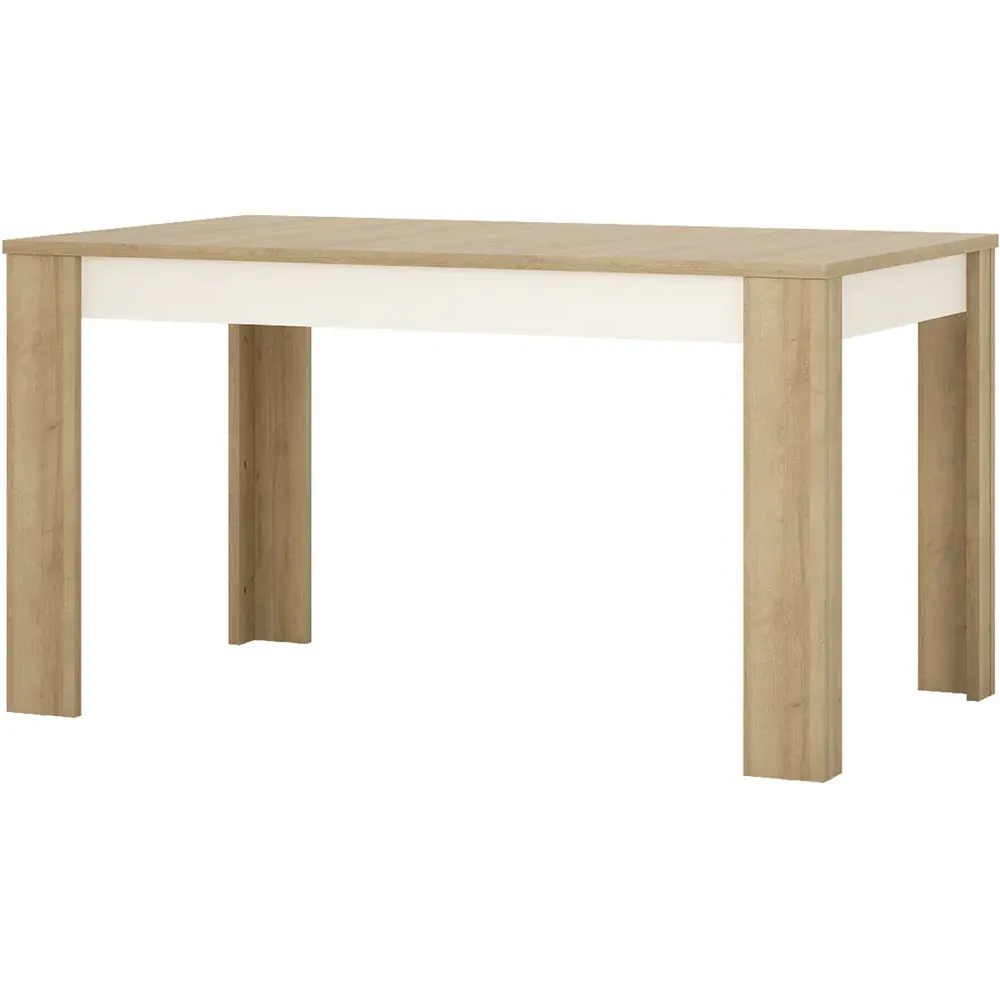 Florence Lyon 6 Seater Extendable Dining Table - Oak, White