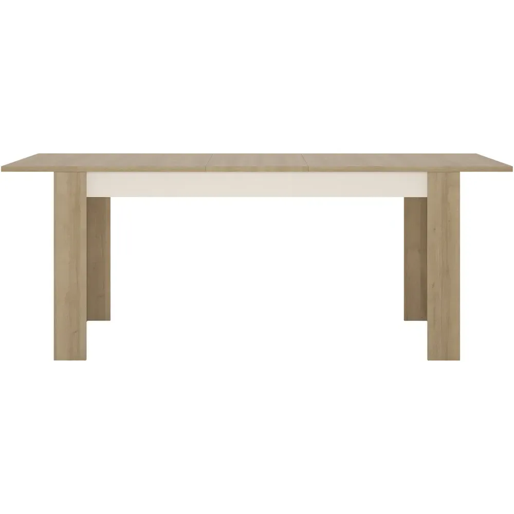 Florence Lyon 6 Seater Extendable Dining Table - Oak, White