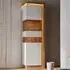 Florence Lyon Single Door Display Cabinet with LED - Riviera Oak