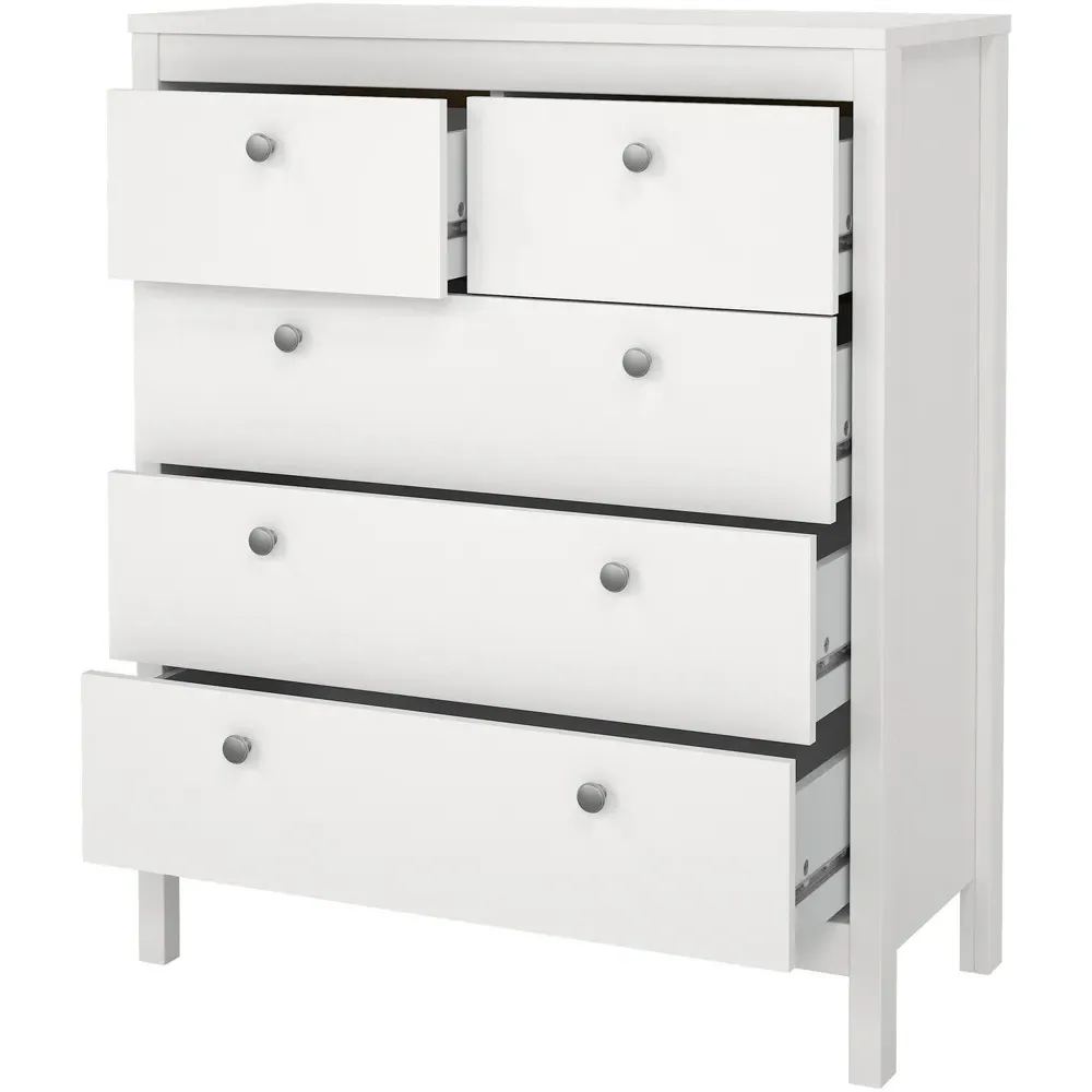 Florence Madrid 3 Piece Bedroom Furniture Set - White