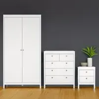 Florence Madrid 3 Piece Bedroom Furniture Set - White