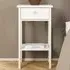 Florence Madrid Single Drawer Bedside Table - White
