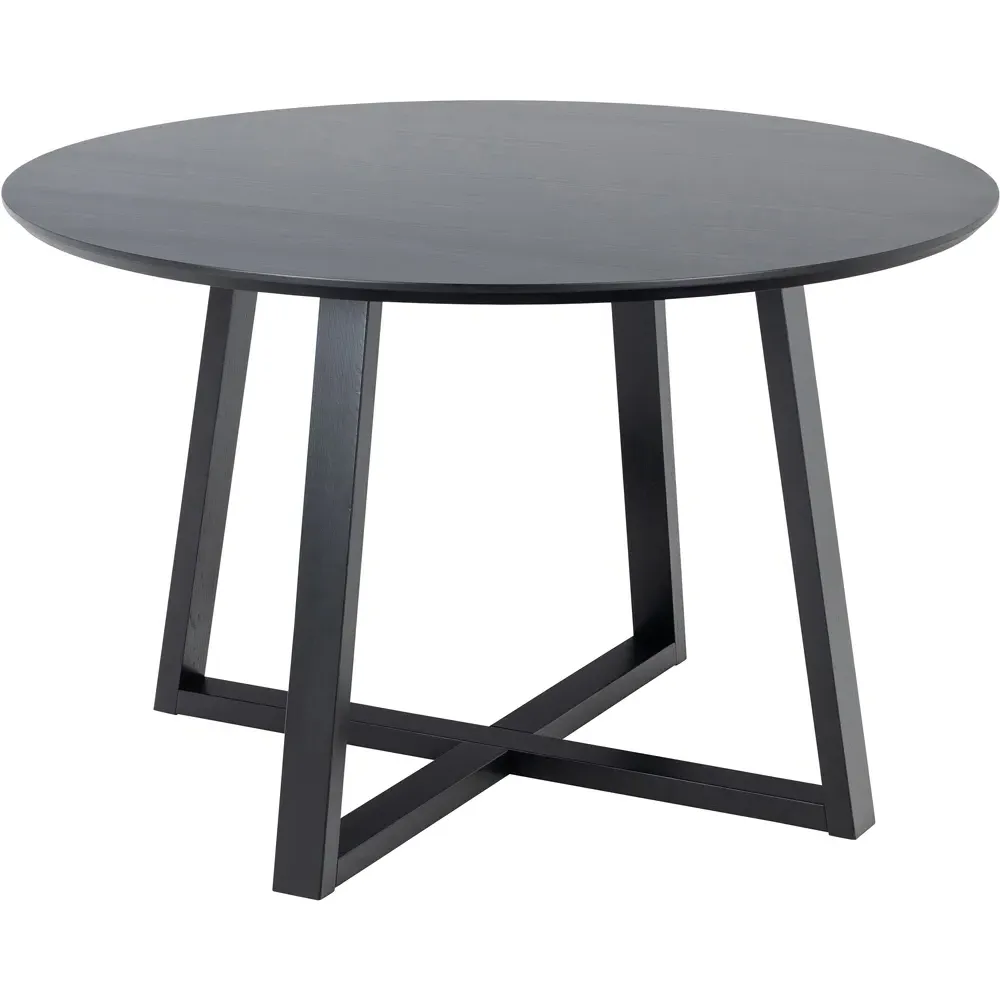 Florence Malika Round Dining Table - Black