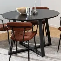 Florence Malika Round Dining Table - Black