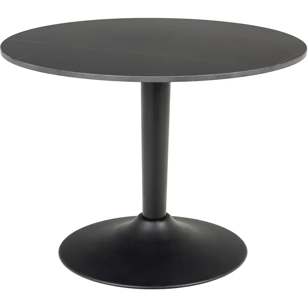 Florence Malta Round Coffee Table - Black, Ceramic