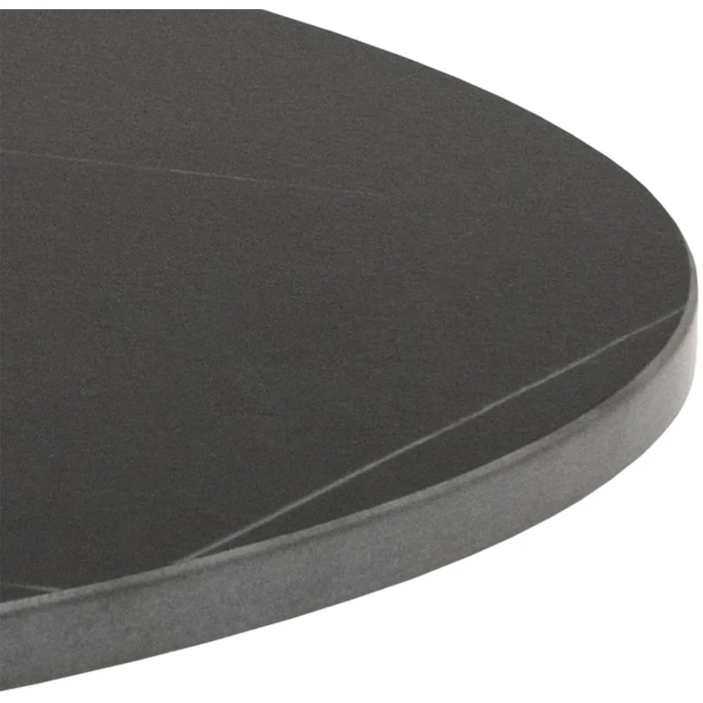 Florence Malta Round Coffee Table - Black, Ceramic
