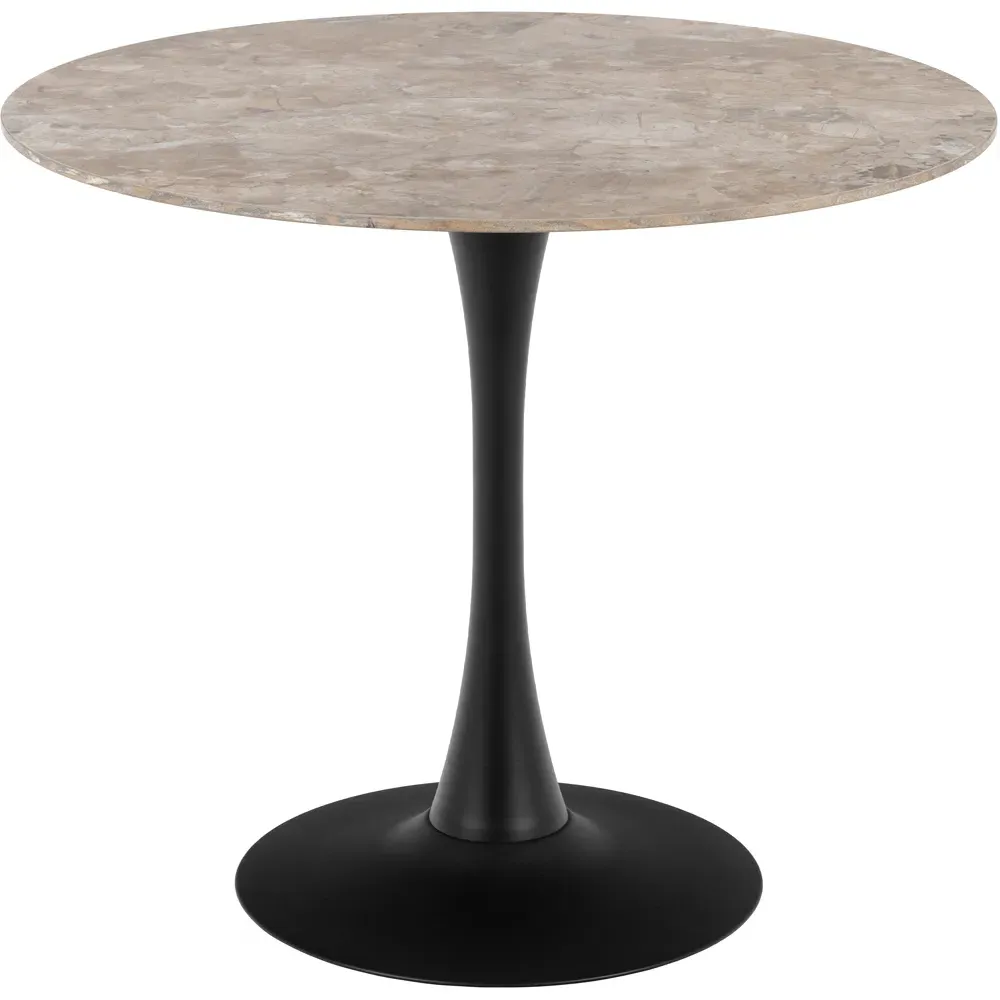 Florence Malta Round Dining Table - Brown, Ceramic