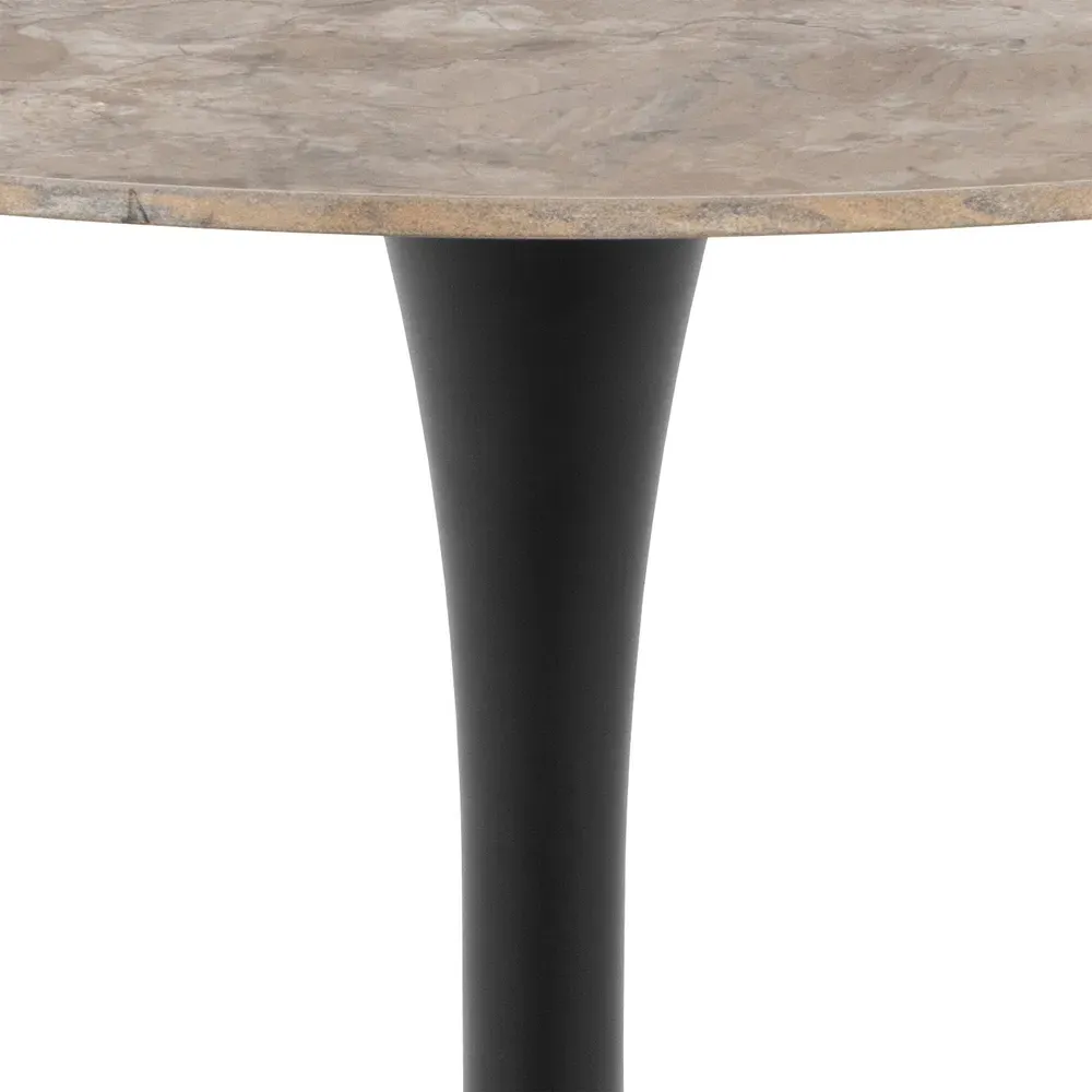 Florence Malta Round Dining Table - Brown, Ceramic