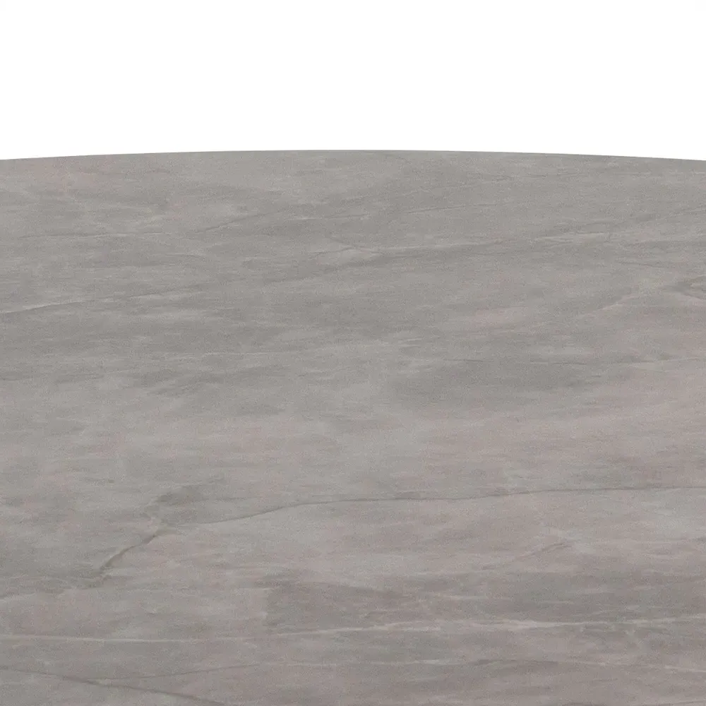 Florence Malta Round Dining Table - Grey, Ceramic