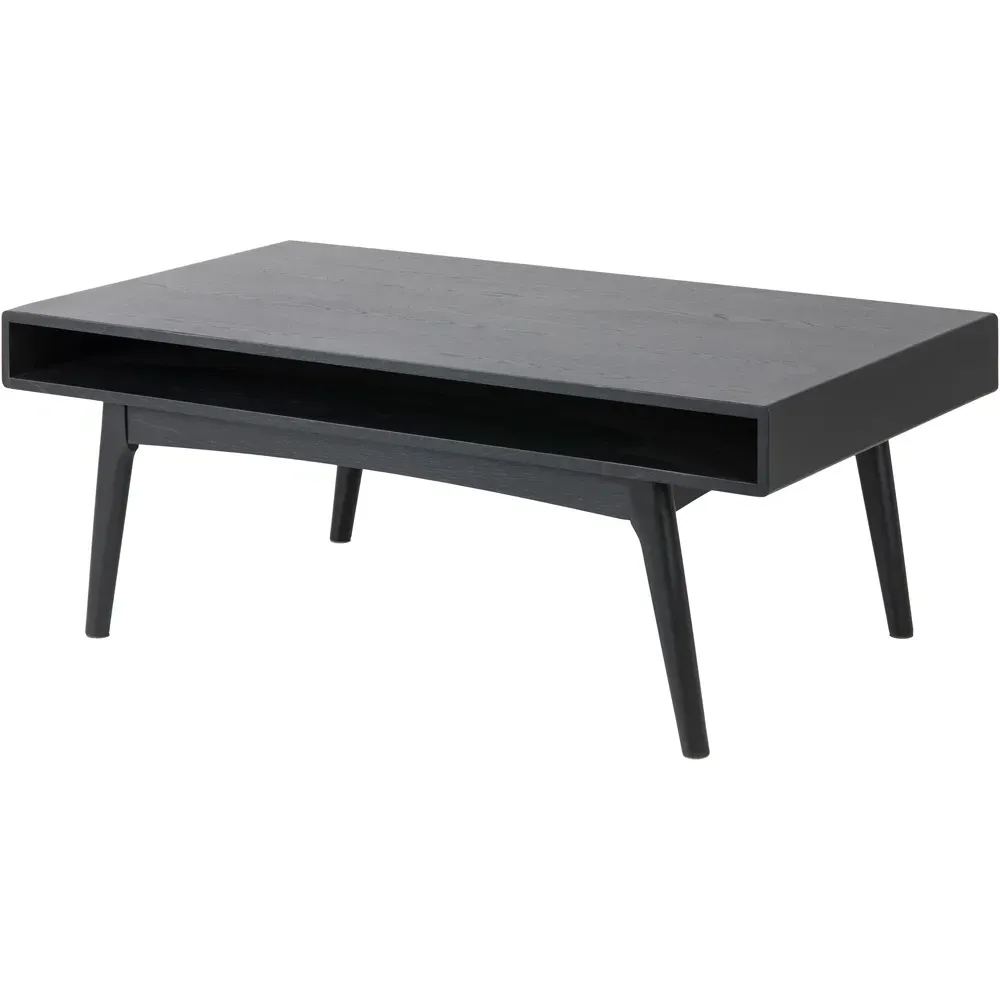 Florence Marte Rectangular Coffee Table - Black, Oak