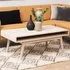 Florence Marte Rectangular Coffee Table - White, Oak