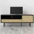 Florence Match Single Door TV Unit - Black, Oak