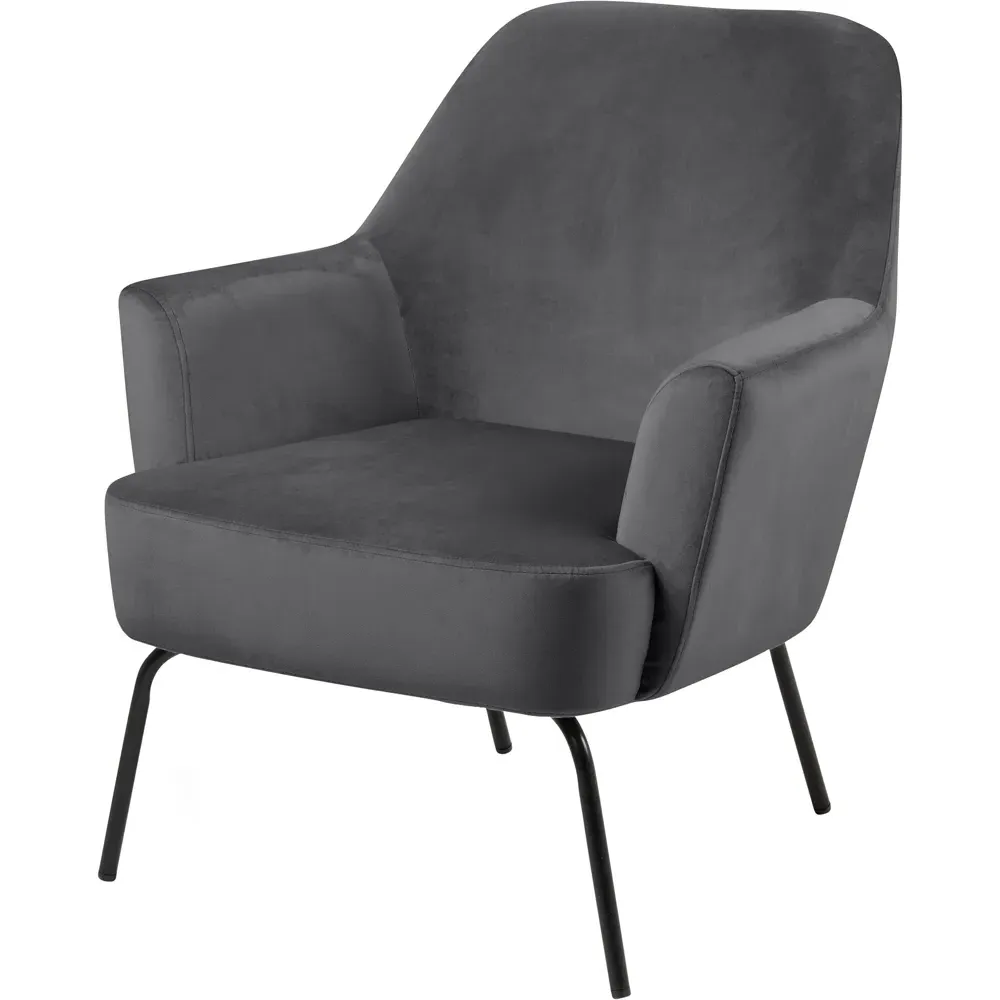 Florence Melissa Lounge Chair - Dark Grey