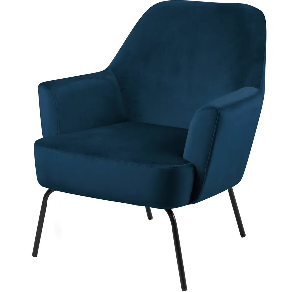 Florence Melissa Lounge Chair - Navy Blue