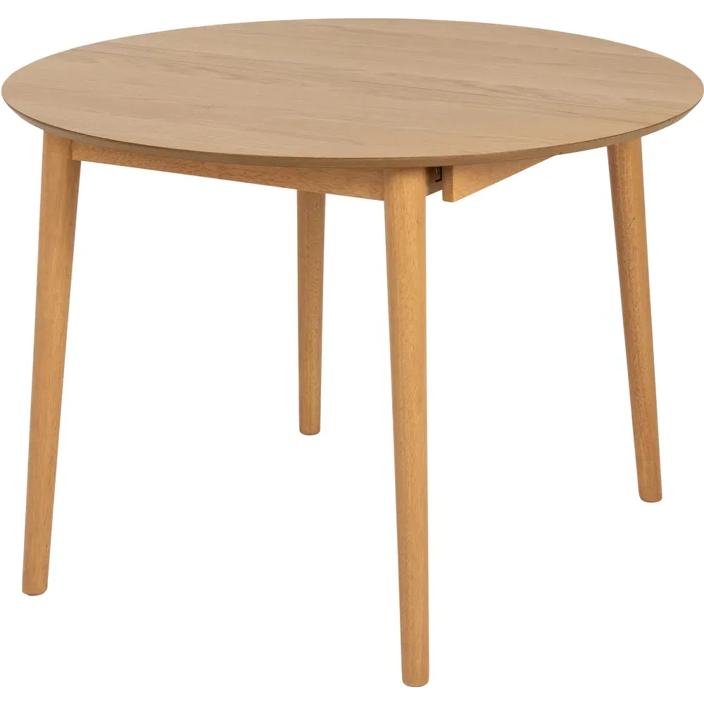 Florence Montreux 5-Seater Round Dining Table - Brown, Oak