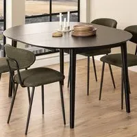 Florence Montreux 5-Seater Round Dining Table Extendable - Black
