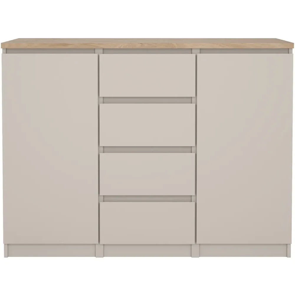 Florence Naia 2 Door 4 Drawer Sideboard - Cashmere, Hickory