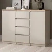 Florence Naia 2 Door 4 Drawer Sideboard - Cashmere, Hickory