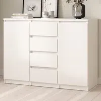 Florence Naia 2 Door 4 Drawer Sideboard - White