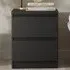 Florence Naia 2 Drawer Bedside Table - Black