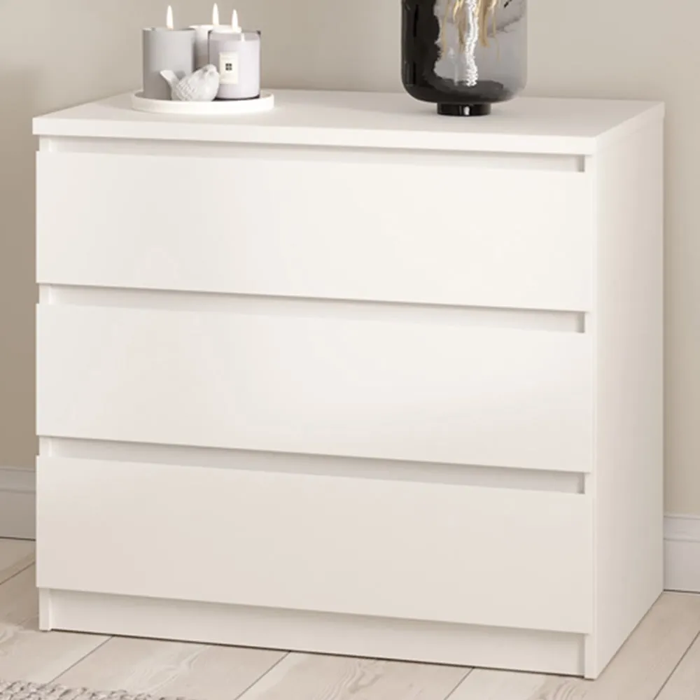 Florence Naia 3 Drawer Chest of Drawers - White image