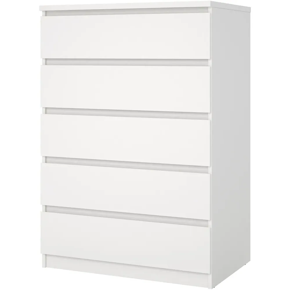 Florence Naia 5 Drawer Chest of Drawers - White