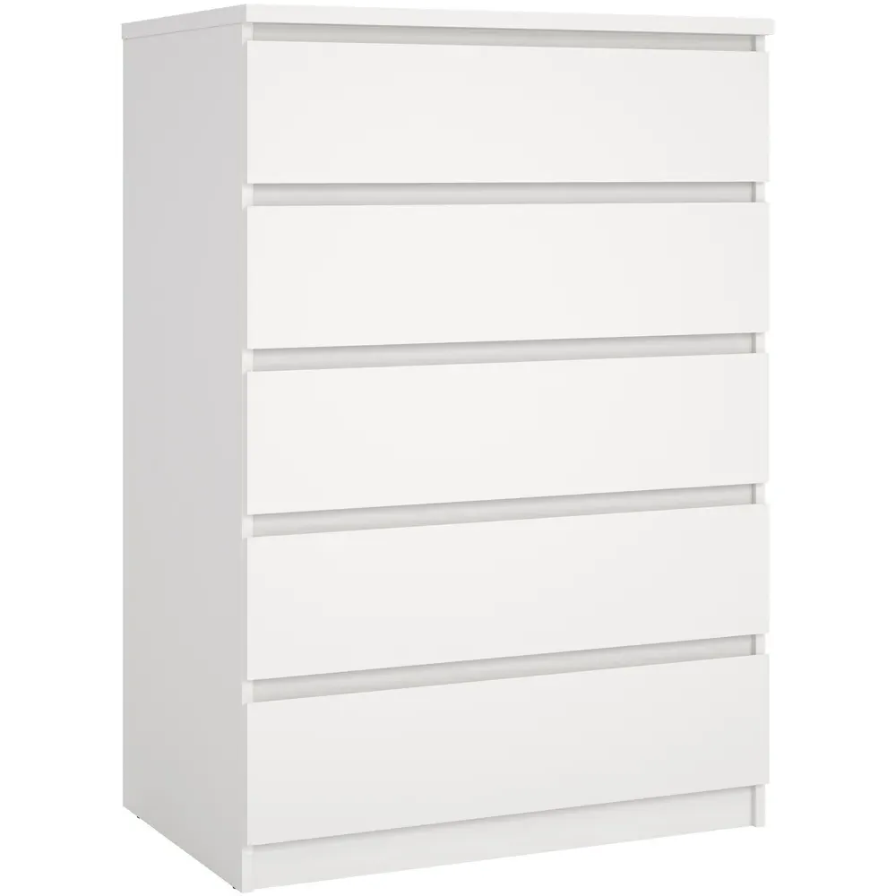 Florence Naia 5 Drawer Chest of Drawers - White