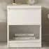 Florence Naia Bedside Table with Drawer - White