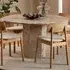 Florence Naxos 4-Seater Round Dining Table - Brown, Marble