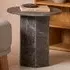 Florence Naxos Round Side Table - Grey, Marble