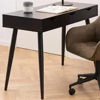 Florence Neptun 3 Drawer Office Desk - Black