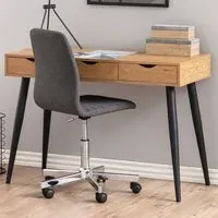 Florence Neptun 3 Drawer Office Desk - Brown, Oak