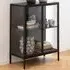 Florence Newcastle 2 Door Low Display Cabinet - Black, Steel