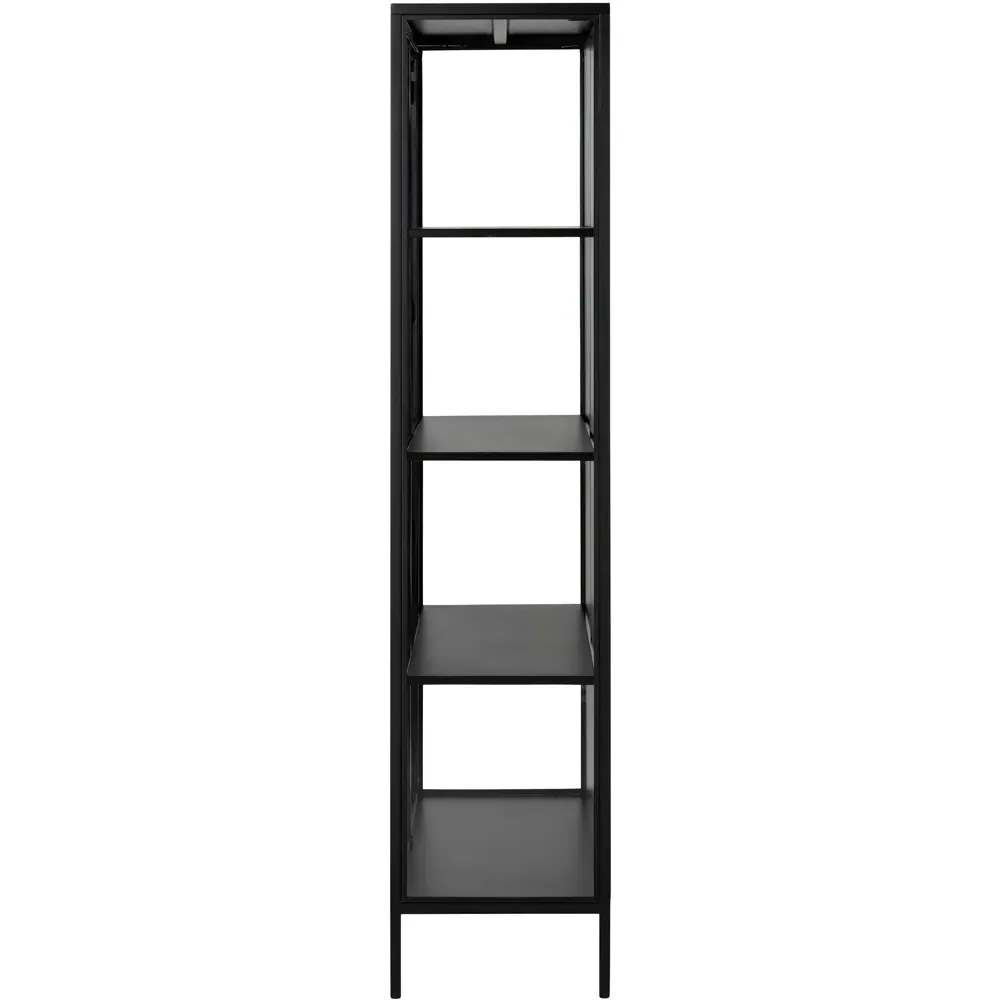 Florence Newcastle 2 Door Tall Display Cabinet - Black, Steel