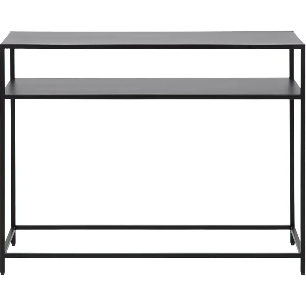 Florence Newcastle Open Shelf Console Table - Black