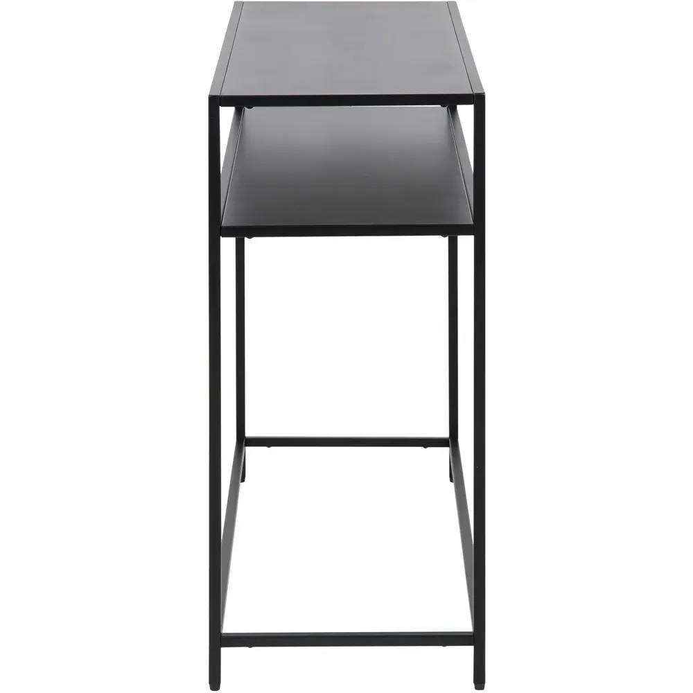 Florence Newcastle Open Shelf Console Table - Black