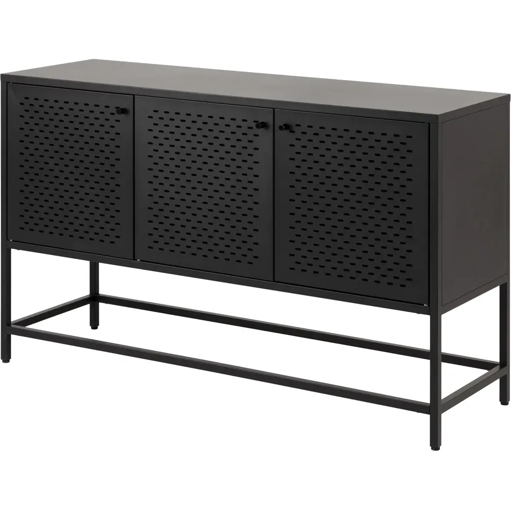Florence Newcastle Raised 3 Door Sideboard - Black, Steel