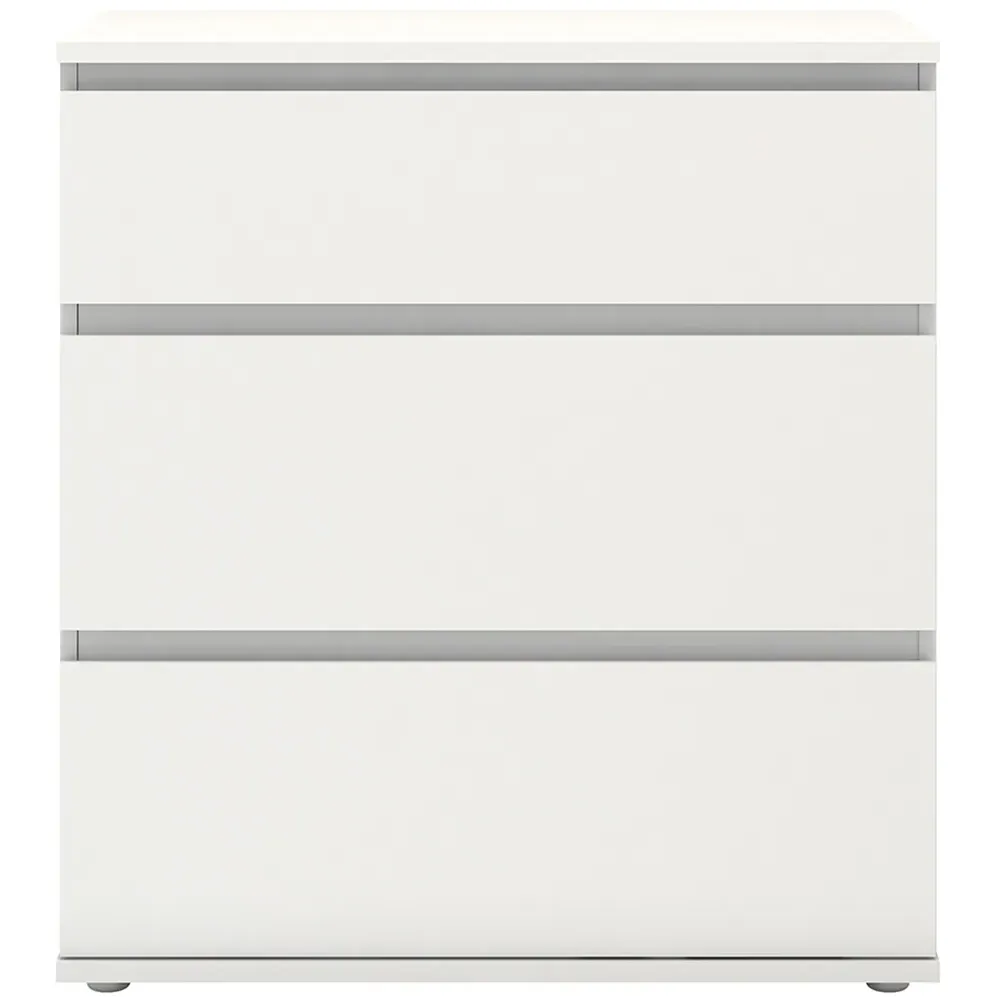 Florence Nova 3 Drawer Chest of Drawers - White