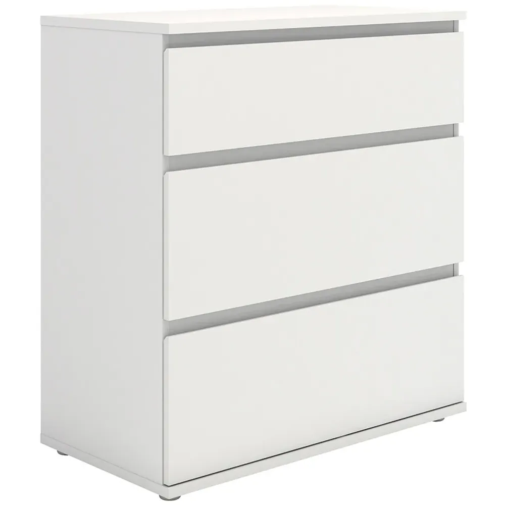 Florence Nova 3 Drawer Chest of Drawers - White