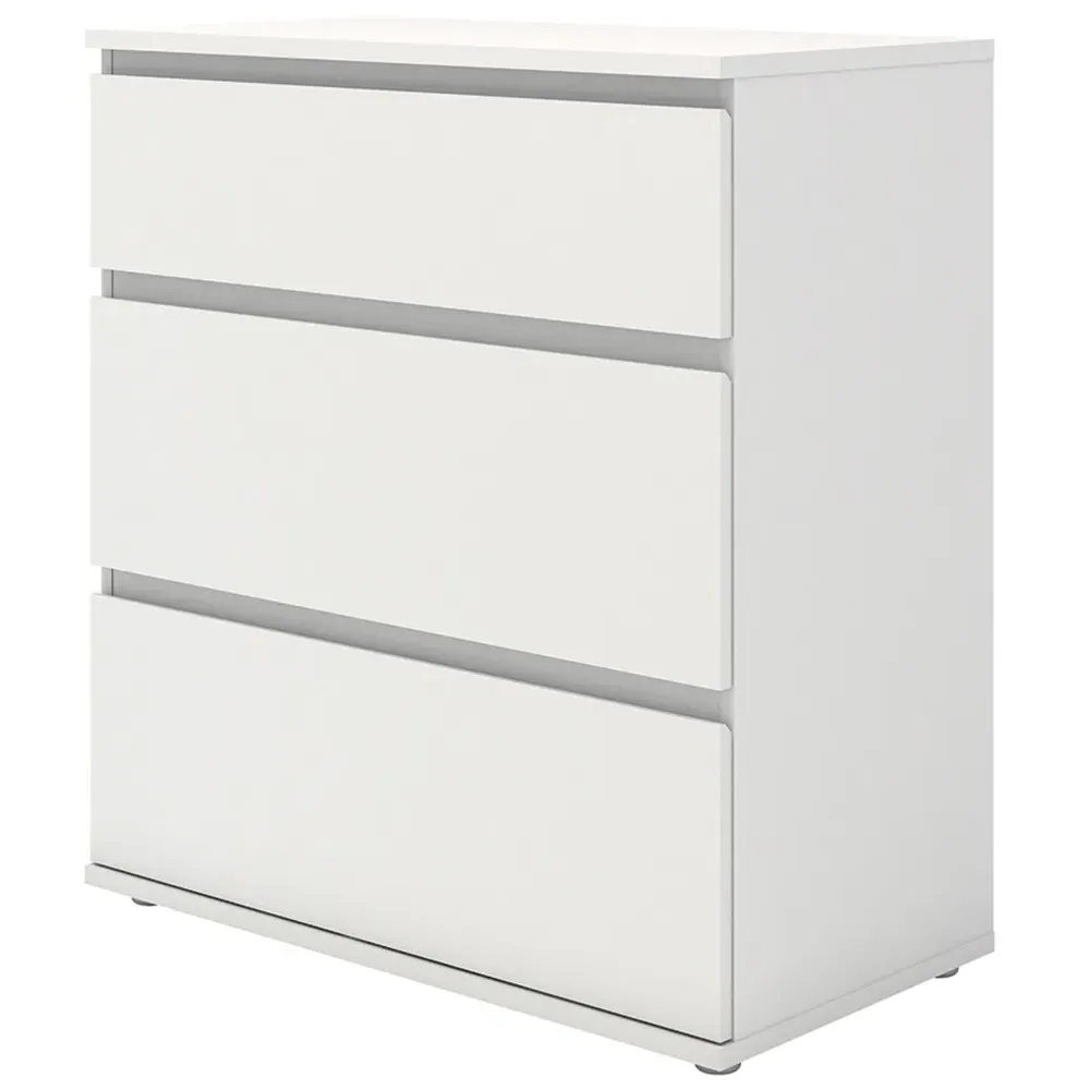 Florence Nova 3 Drawer Chest of Drawers - White
