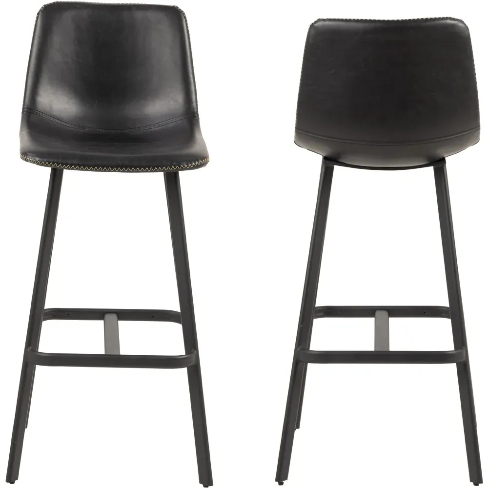 Florence Oregon Bar Stool Set of 2 - Black