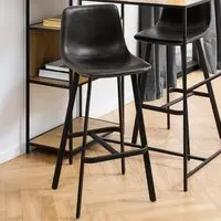Florence Oregon Bar Stool Set of 2 - Black