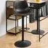 Florence Oregon Bar Stool with Swivel - Black