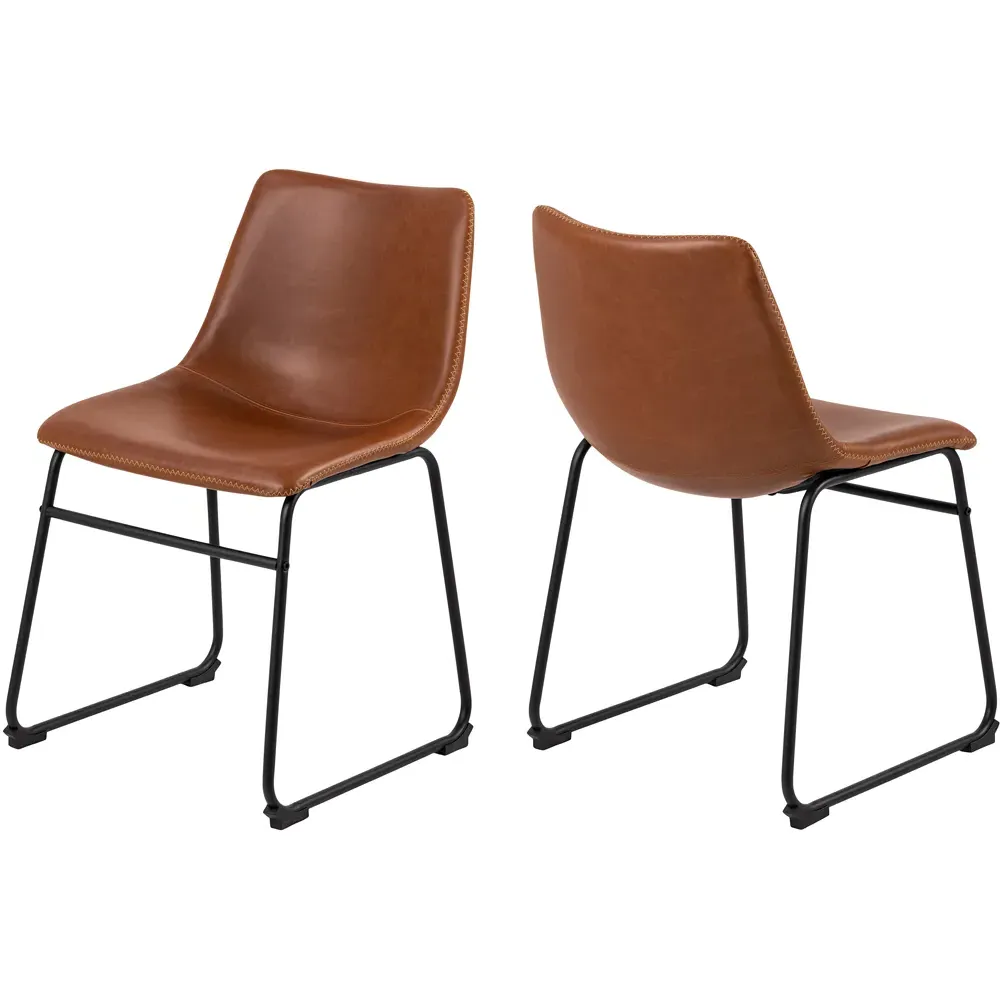 Florence Oregon Set of 2 Dining Chair - Brown